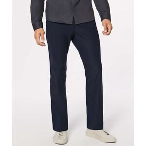 Lululemon ABC Pant Classic Mens Size 34 Navy Blue Stretch Work Pant Warpstreme